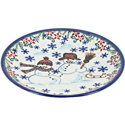 Blue Rose Polish Pottery Vena Dessert Plate 16 Blue Rose Polish Pottery Vena Dessert Plate - Image 16