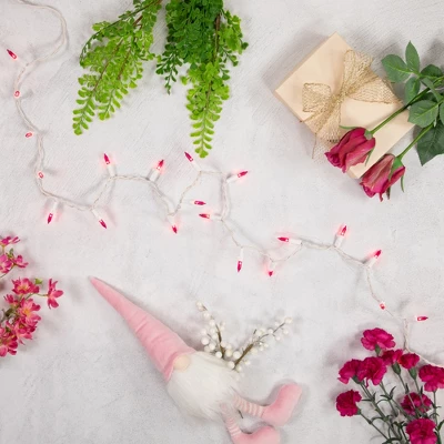 Northlight Mini Incandescent Christmas Lights - Pink - 20.25' White Wire - 100ct 2 Northlight Mini Incandescent Christmas Lights - Pink - 20.25' White Wire - 100ct - Image 2