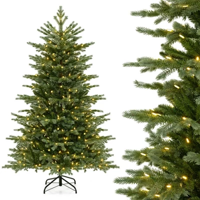 Costway 5 FT Artificial Christmas Tree With 1426 Lush PVC & PE Tips 200 LED Lights 11 Costway 5 FT Artificial Christmas Tree With 1426 Lush PVC & PE Tips 200 LED Lights - Image 11
