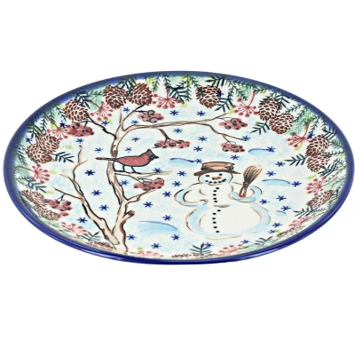 Blue Rose Polish Pottery Vena Dessert Plate 10 Blue Rose Polish Pottery Vena Dessert Plate - Image 10