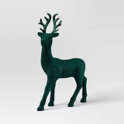 12" Christmas Flocked Standing Deer Decor - Wondershop™ -Festival Store GUEST fc8a51e4 2637 423b 8701 983dde7c9252