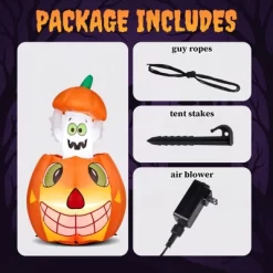 Karl Home 2.8 FT Lighted Halloween Inflatables Animated Pumpkin Ghost Outdoor Decoration -Festival Store GUEST fe9eaa1e f89c 470f b1c2 2f3038c29fde