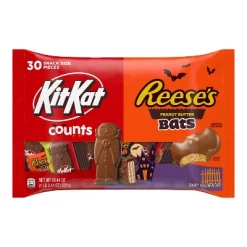 Reese's And Kit Kat Milk Chocolate Halloween Pumpkin Candy Shapes - 18.44oz/30pc