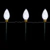 Northlight LED Lighted C9 Style Christmas Pathway Lawn Stakes - 3 Ft - Clear - 3-Count